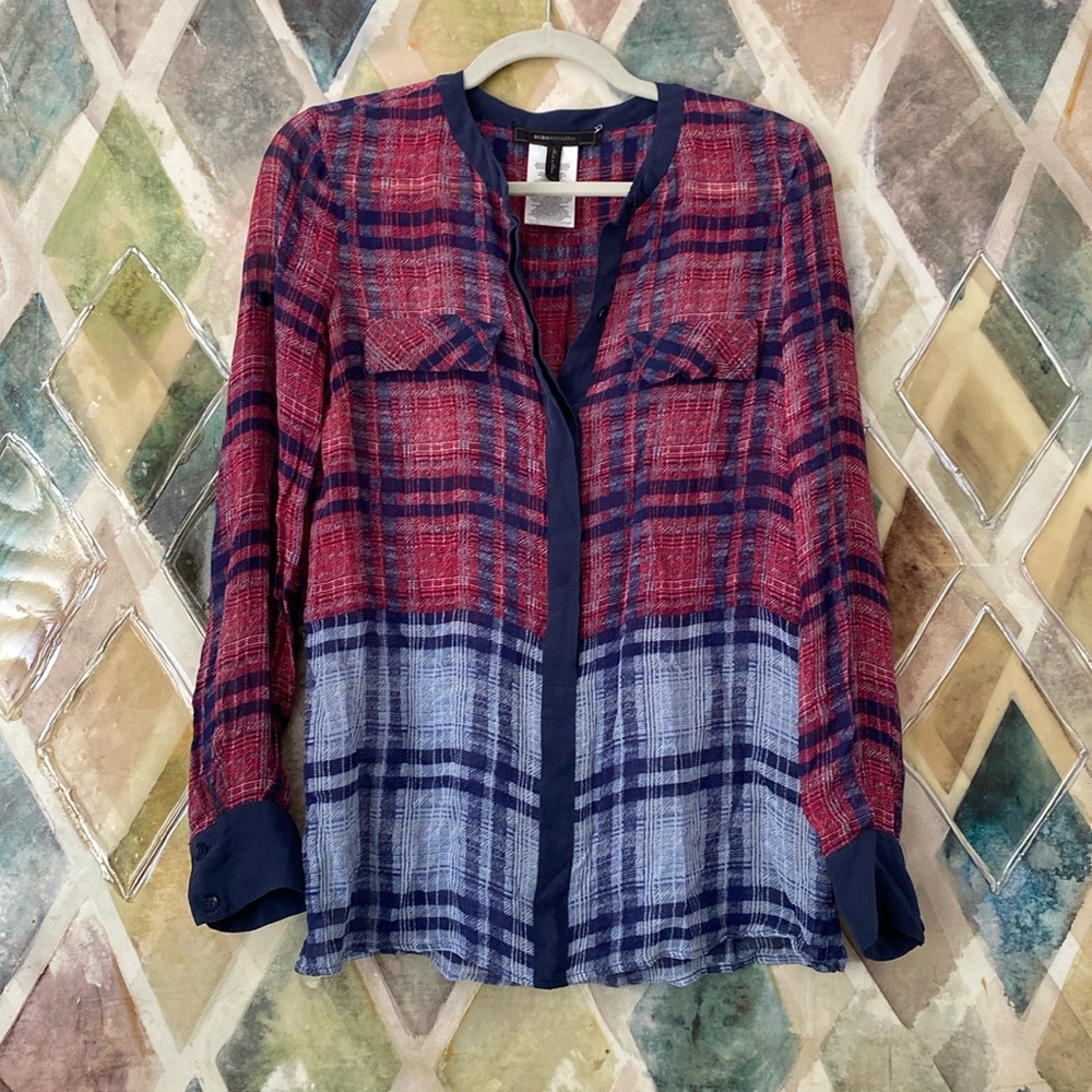 BCBG Chiffon Lightweight Flannel Print